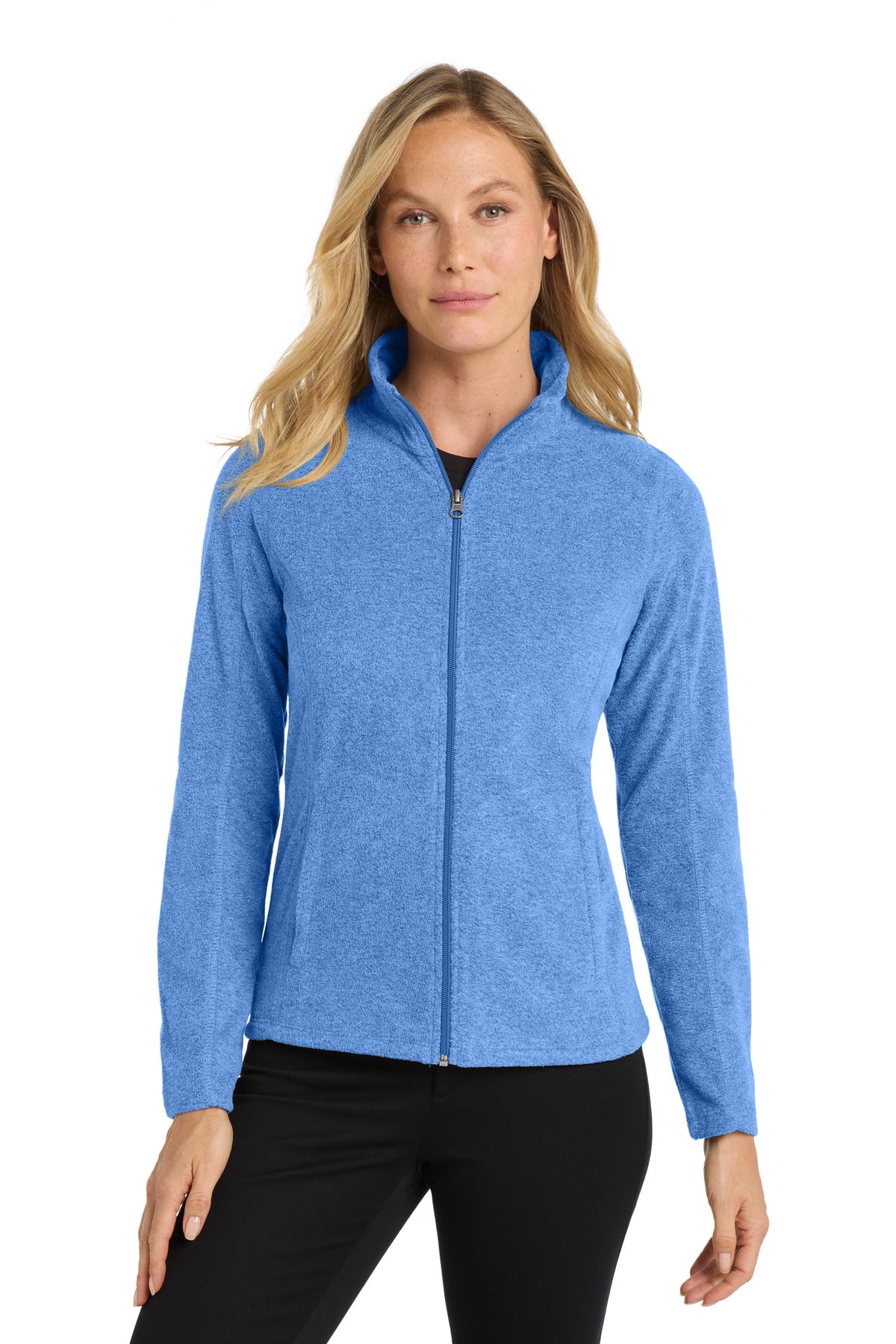 Port Authority Women's Heather Microfleece Full-Zip Jacket. L235
