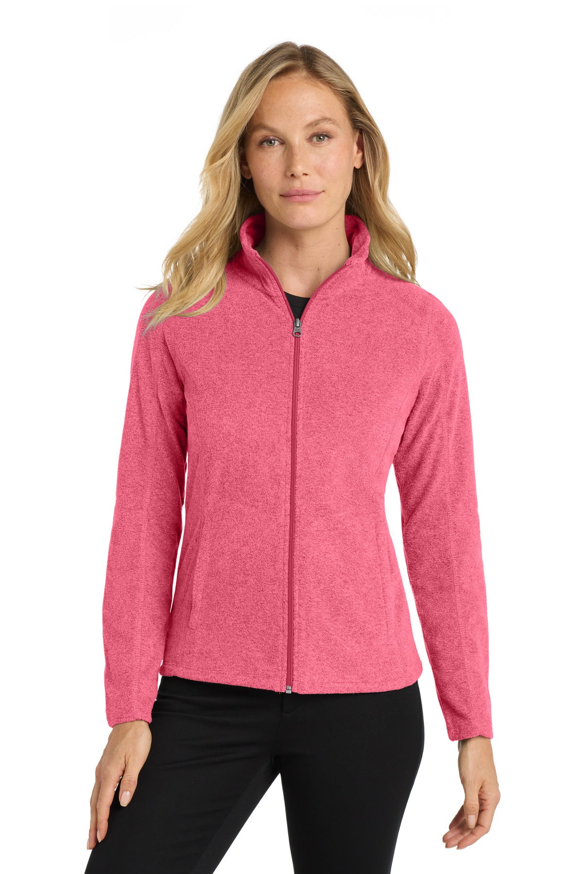Port Authority Women's Heather Microfleece Full-Zip Jacket. L235