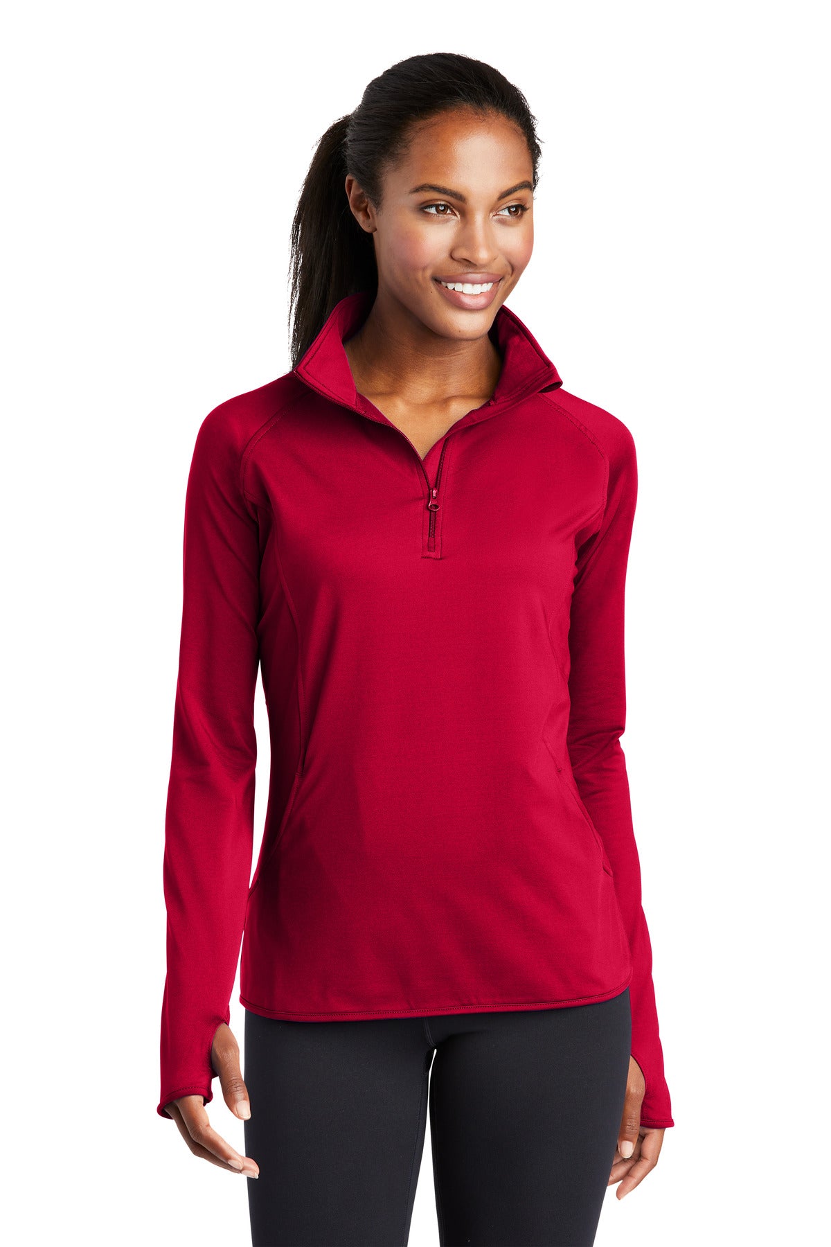 Sport-Tek Women's Sport-Wick Stretch 1/4-Zip Pullover. LST850