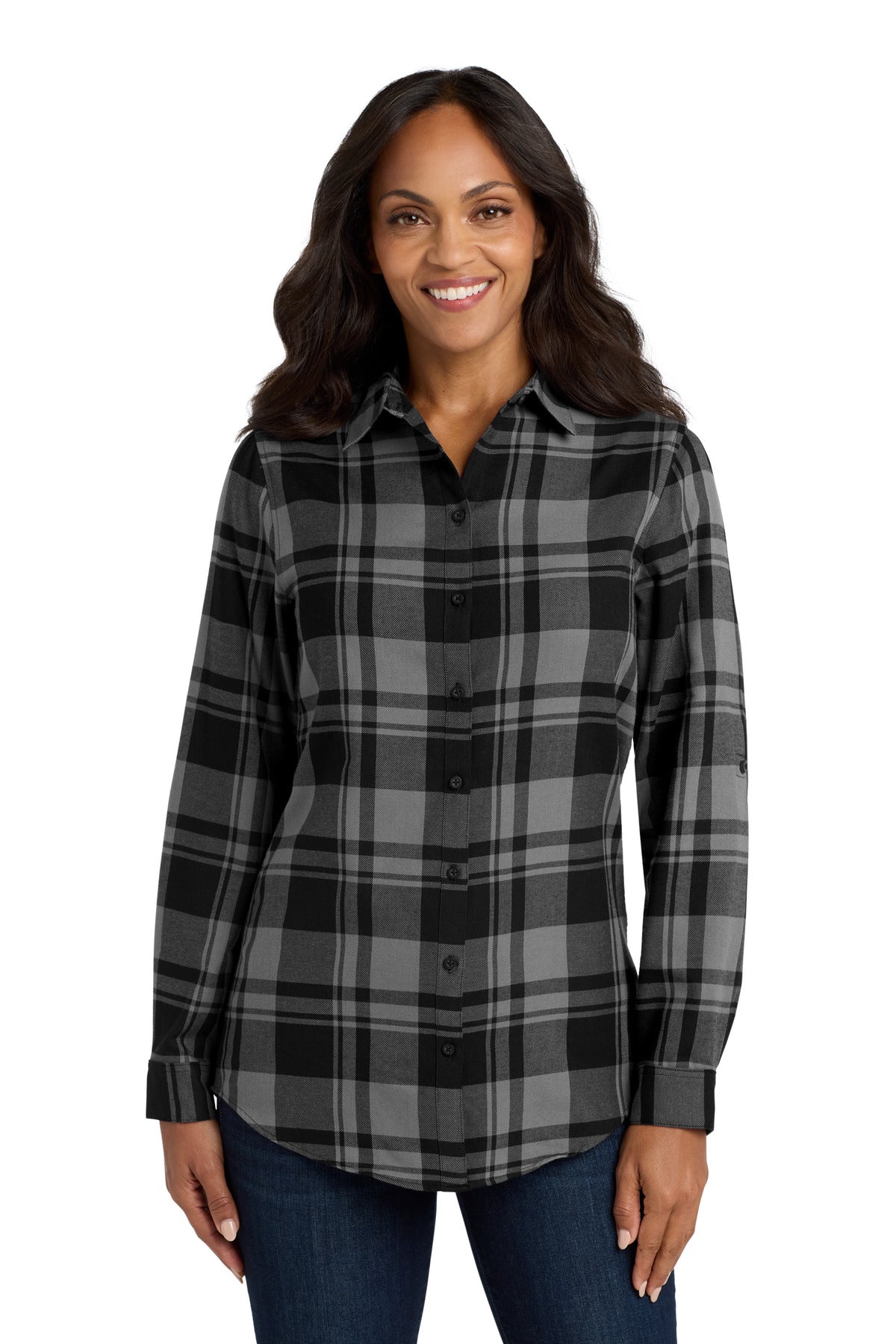 Port Authority Women's Plaid Flannel Tunic . LW668