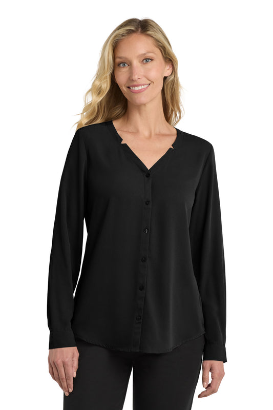 Port Authority Women's Long Sleeve Button-Front Blouse. LW700