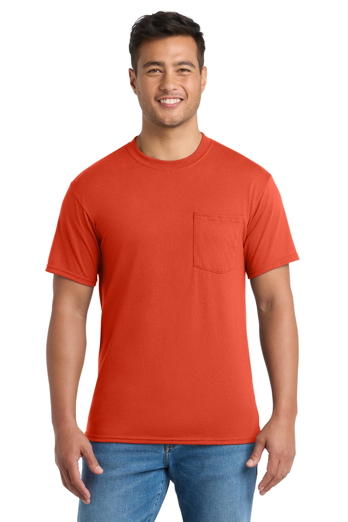 Port & Co Tall Core Blend Pocket Tee. PC55PT