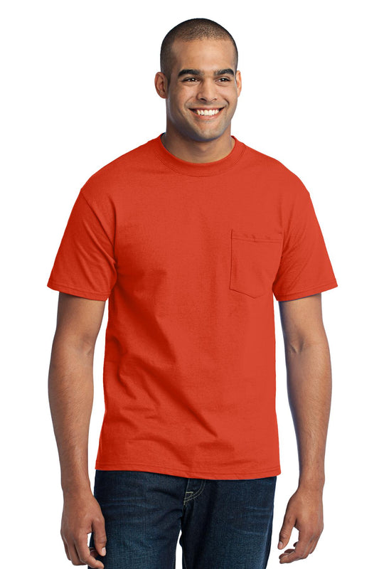 Port & Co Core Blend Pocket Tee. PC55P