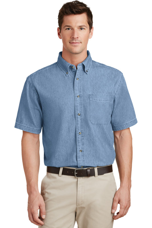 Port & Co Short Sleeve Value Denim Shirt. SP11