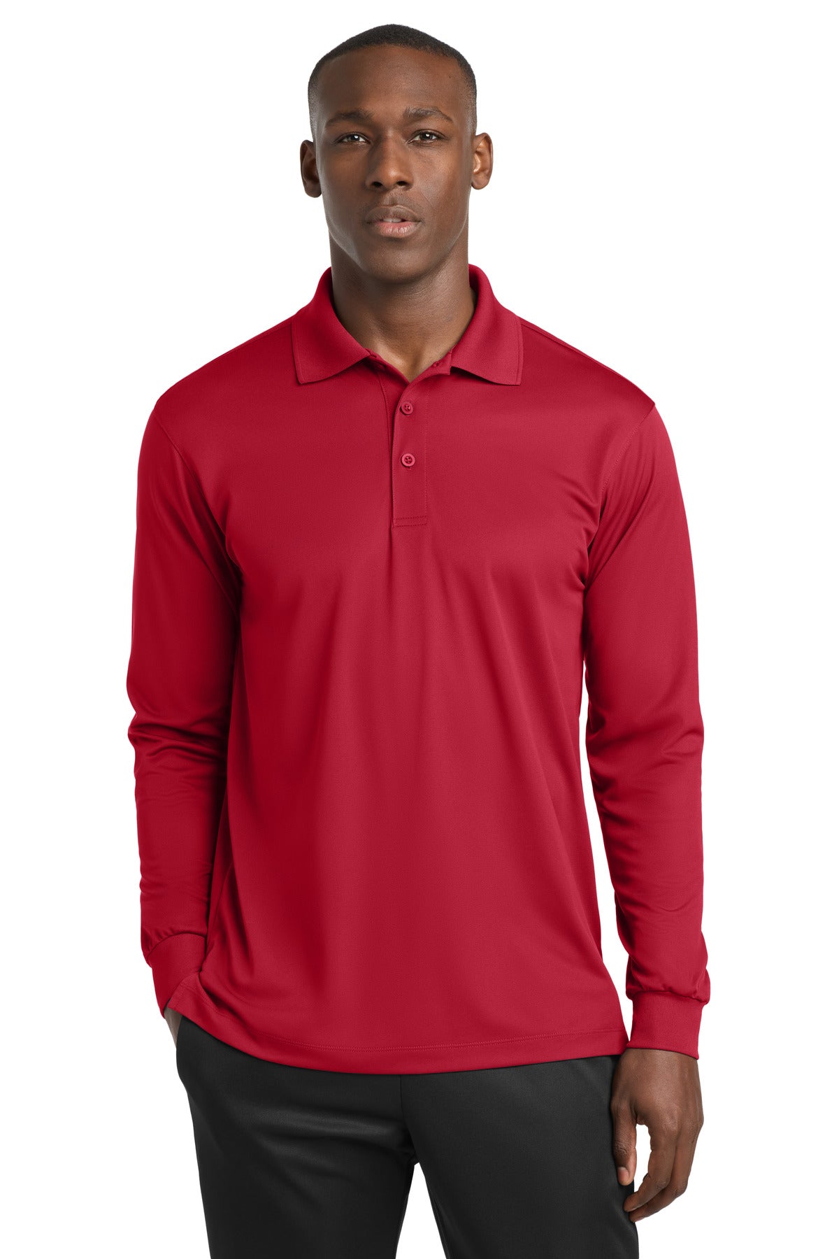 Sport-Tek Long Sleeve Micropique Sport-Wick Polo. ST657