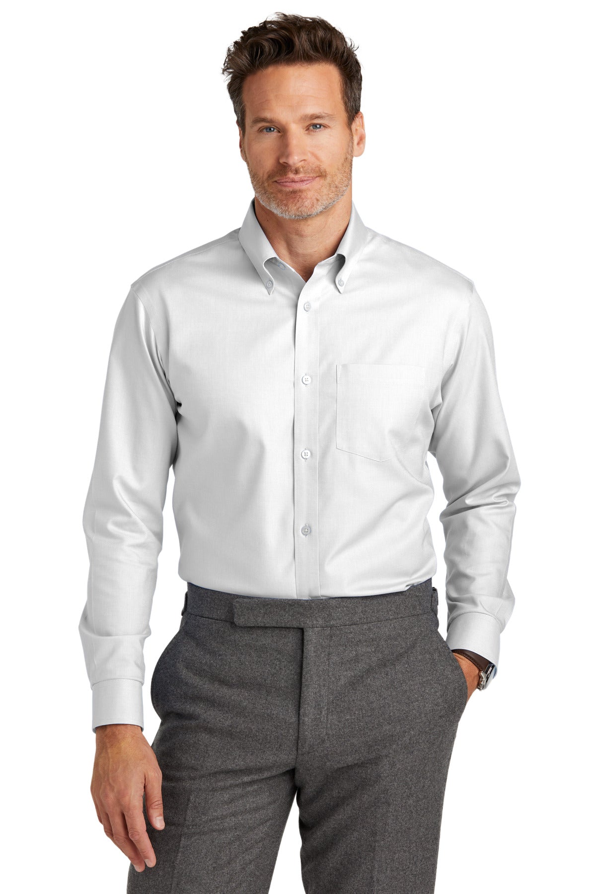 Brooks Brothers Tall Wrinkle-Free Stretch Nailhead Shirt TBB18002