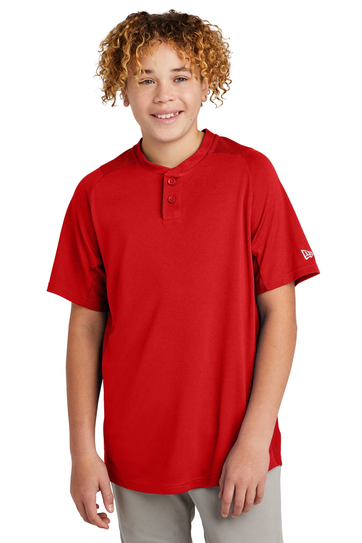 New Era  Youth Diamond Era 2-Button Jersey. YNEA221